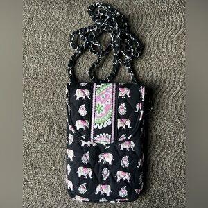Vera Bradley Pink Elephant Cell Phone Chain Crossbody Purse
